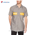 Customized Supplier Wholesale Security Workwear Reflective Tape Uniform Short Sleeve Hi-vis Working Shirt